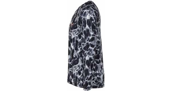 SAVAGE GEAR - Tričko Night UV Long Sleeve T-Shirt veľ. M Black Waterprint