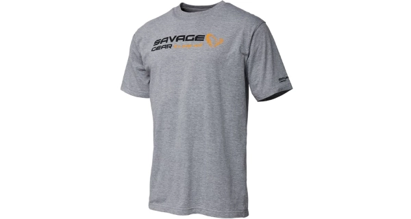 SAVAGE GEAR - Tričko Signature Logo T Shirt Grey Melange veľ. S