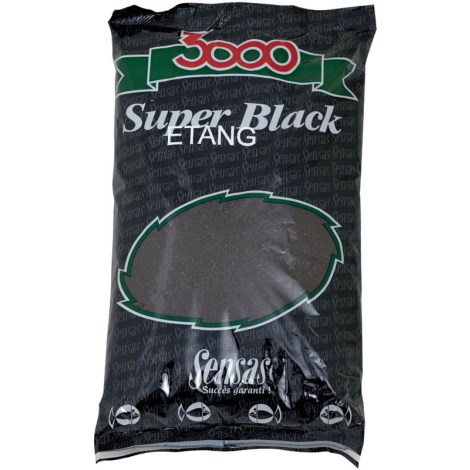 SENSAS - Kŕmenie 3000 Super Black Jazero Etang 1 kg