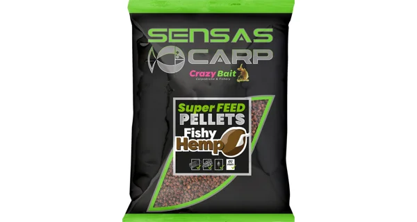 SENSAS - Pelety Super Feed 2 mm 650 g Fishy Hemp
