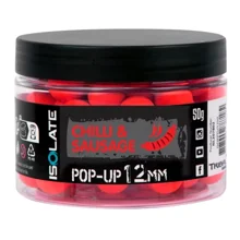SHIMANO - Plávajúce boilie Isolate Pop-Up 12 mm 50 g Chilli Sausage Fluo Red