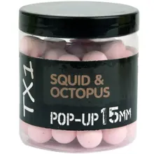 SHIMANO - Plávajúce Boilie TX1 Pop Up Squid & Octopus Washed Out Pink 12 mm 50 g