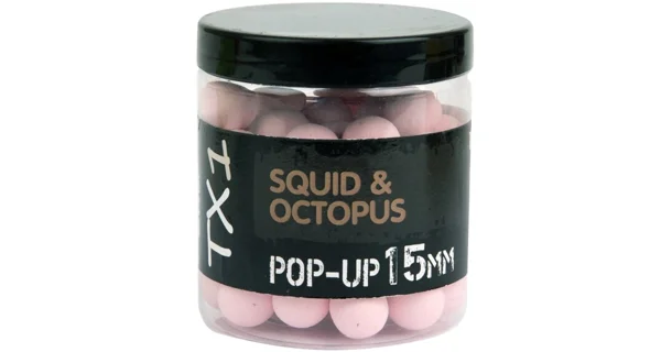 SHIMANO - Plávajúce Boilie TX1 Pop Up Squid & Octopus Washed Out Pink 12 mm 50 g