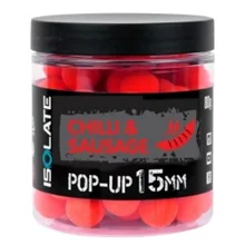 SHIMANO - Plávajúce boilies Isolate Pop-Up 15 mm 80 g Chilli Sausage Fluo Red