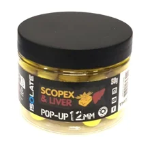 SHIMANO - Plávajúce boilies Isolate Pop-Up Scopex Liver 12 mm 50 g