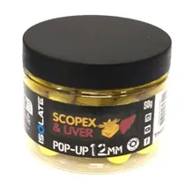 SHIMANO - Plávajúce boilies Isolate Pop-Up Scopex Liver 12 mm 50 g