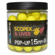 SHIMANO - Plávajúce boilies Isolate Pop-Up Scopex Liver 15 mm 80 g