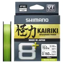 SHIMANO - Šnúra Kairiki 8+ Mantis Green 0,10 mm 6,5 kg 150 m
