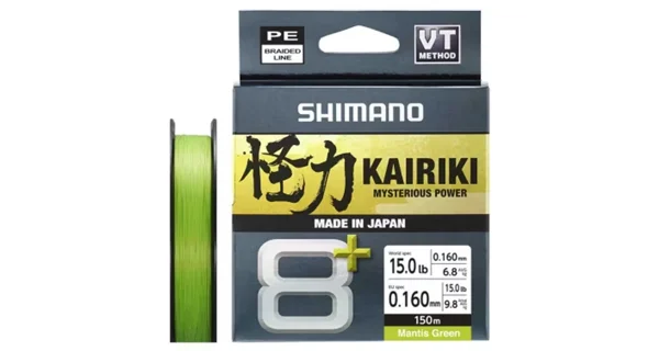 SHIMANO - Šnúra Kairiki 8+ Mantis Green 0,10 mm 6,5 kg 150 m