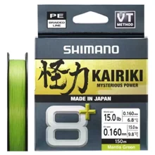 SHIMANO - Šnúra Kairiki 8+ Mantis Green 0,16 mm 9,8 kg 150 m
