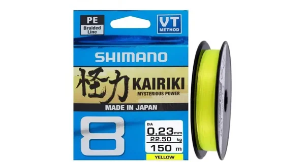 SHIMANO - Šnúra Kairiki 8 Yellow 0,13 mm 8,3 kg 150 m