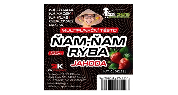 ŠON CHUNG - Inovatívne cesto Ňam-Ňam Ryba Jahoda 135 g