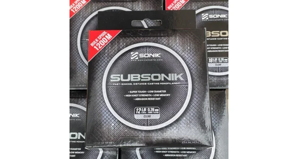 SONIK - Vlasec Subsonik Clear 0,38 mm 22 lb 1200 m