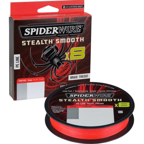 SPIDERWIRE - Pletená šnúra Stealth Smooth 8 Červená 0,29 mm 26,4 kg 300 m