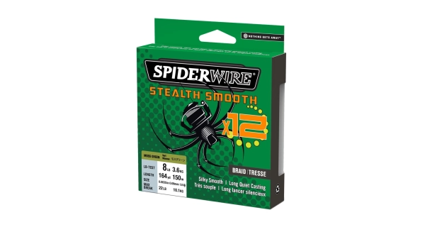 SPIDERWIRE - Šnúra Stealth Smooth 12 zelená 150 m 0,06 mm 5,4 kg