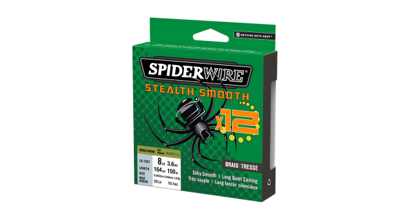 SPIDERWIRE - Šnúra Stealth Smooth 12 zelená 150 m 0,19 mm 18 kg