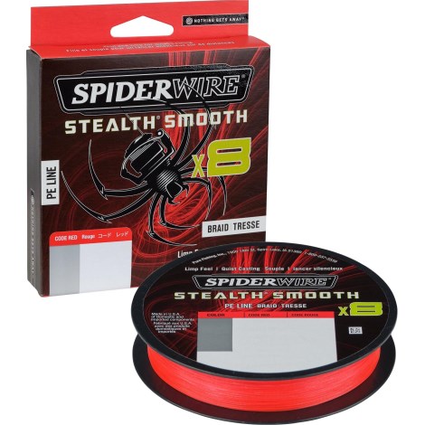 SPIDERWIRE - Splietaná šnúra Stealth Smooth 8 Červená 0,05 mm 5,4 kg 150 m