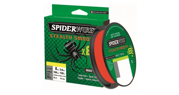 SPIDERWIRE - Splietaná šnúra Stealth Smooth 8 Červená 0,23 mm 23,6 kg 150 m