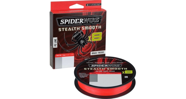 SPIDERWIRE - Splietaná šnúra Stealth Smooth 8 Červená 0,23 mm 23,6 kg 300 m