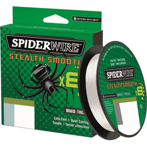 SPIDERWIRE - Splietaná šnúra Stealth Smooth 8 Priehľadná 0,23 mm 23,6 kg 300 m