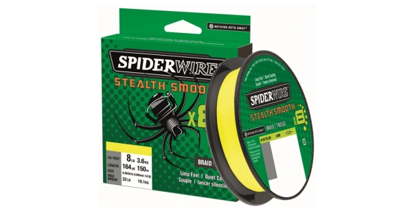SPIDERWIRE - Splietaná šnúra Stealth Smooth 8 Žltá 0,09 mm 7,5 kg 150 m