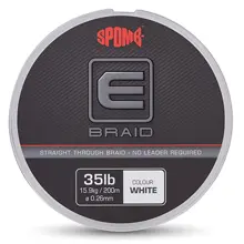SPOMB - Splietaná plávajúca šnúra E Braid White 0,26 mm 35 lb 200 m