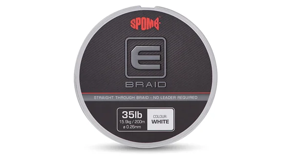 SPOMB - Splietaná plávajúca šnúra E Braid White 0,26 mm 35 lb 200 m