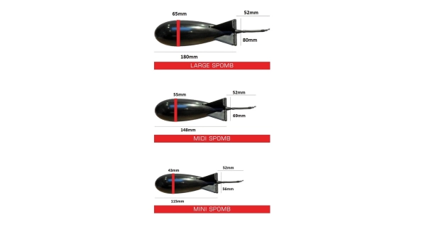 SPOMB - Zakrmovacia raketa Midi Bait Rocket čierna