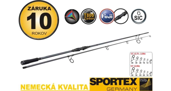 SPORTEX - Kaprový prút Intense Carp 3,66 m 3,25 lb 2 diely