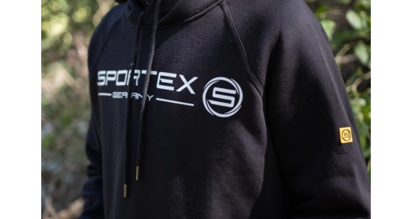 SPORTEX - Mikina s kapucňou čierna veľ. M