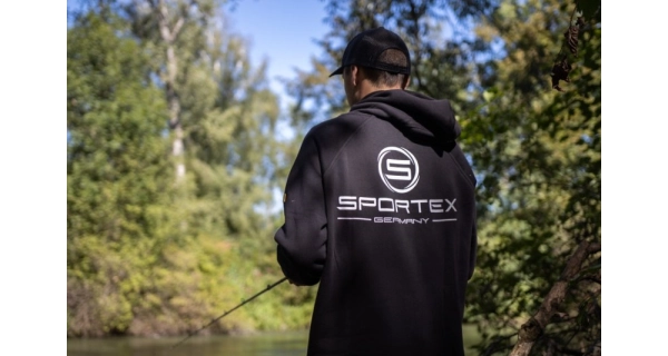 SPORTEX - Mikina s kapucňou čierna veľ. M