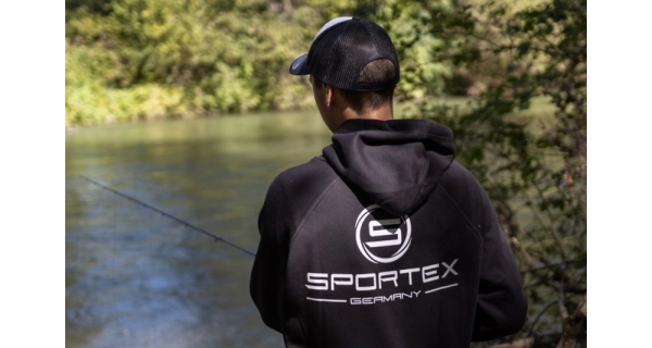 SPORTEX - Mikina s kapucňou čierna veľ. M