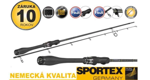 SPORTEX - Prívlačový prút TiBoron Extend Spin Carbon 2,4 m 20 g