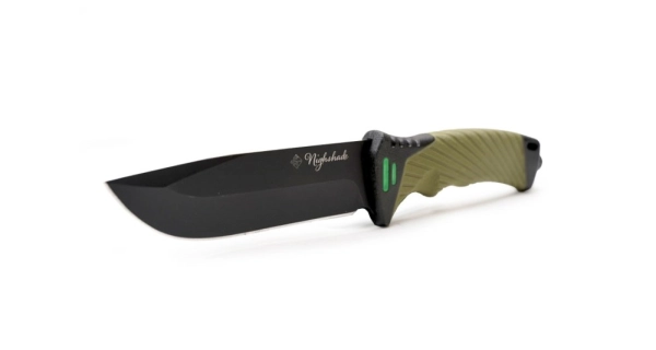 SPORTS - Nôž Nighshade olivový s puzdrom 25 cm + podpaľovač