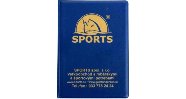 SPORTS - Obal na rybárske doklady modrý
