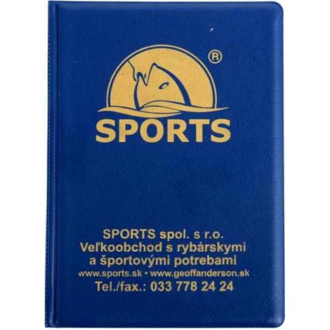 SPORTS - Obal na rybárske doklady modrý