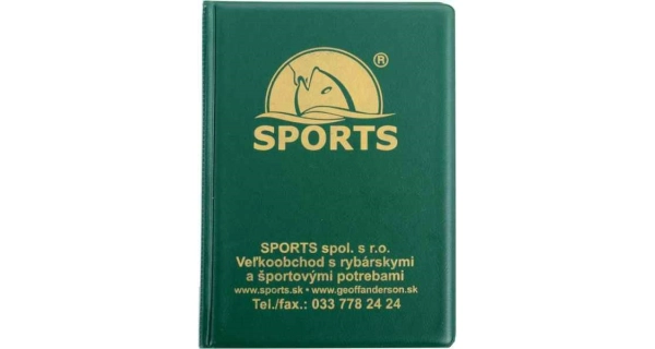 SPORTS - Obal na rybárske doklady zelený