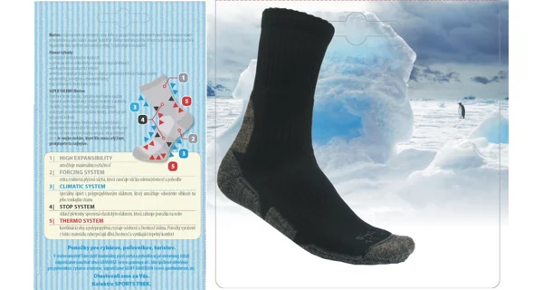 SPORTS - Ponožky Trek Super Thermo Merino veľ. 41-43