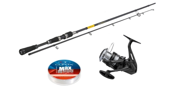 SPORTS - Prút Sportex Black Pearl GT-3 2,1 m 20 g + Navijak Shimano Aero BB C3000 + silón
