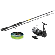 SPORTS - Prút Sportex Black Pearl GT-3 2,1 m 20 g + Navijak Shimano Aero BB C3000 + šnúra