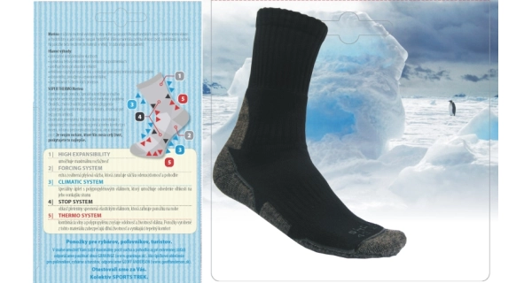 SPORTS - Rybárske ponožky Trek Super Thermo Merino Veľ. 41 - 43