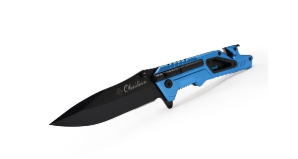 SPORTS - Skladací nôž Obsidian Modrý 22 cm + podpaľovač