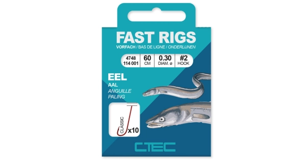 SPRO - Hotový náväzec na úhora C-Tec Eel 60 cm 0,25 mm veľ. 4 10 ks