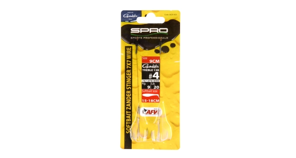 SPRO - Hotový náväzec Softbait Zander Stinger 4 cm veľ. 8 2 ks
