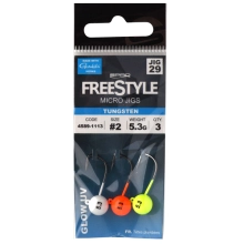 SPRO - Jigová hlava Tungsten Micro Jigs 1,8 g 2,2 cm veľ. 1 Glow 3 ks