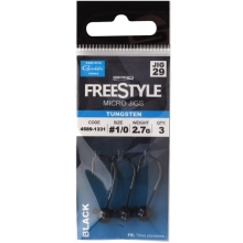 SPRO - Jigová hlava Tungsten Micro Jigs 1,8 g 2,5 cm veľ. 1/0 Black 3 ks