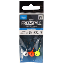 SPRO - Jigová hlava Tungsten Micro Jigs 5,3 g 2,1 cm veľ. 2 Glow 3 ks
