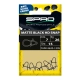 SPRO - Karabínka Matte Black HD Snap 3,5 mm 9,5 kg 15 ks