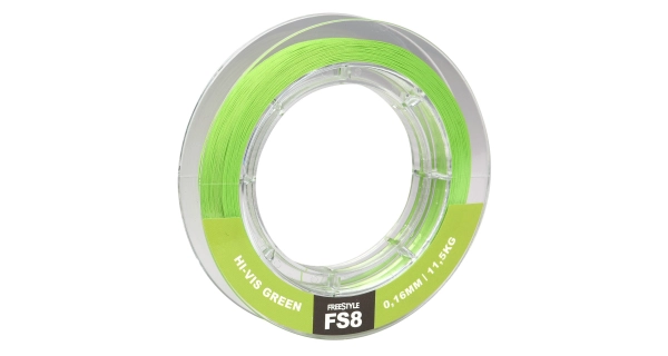SPRO - Šnúra FreeStyle FS8 Braid Hi-Vis Green 0,2 mm 125 m