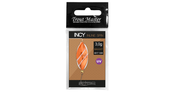 SPRO - Trblietka Trout Master Incy Inline Spin Spoon 3 g Black Orange 1 ks